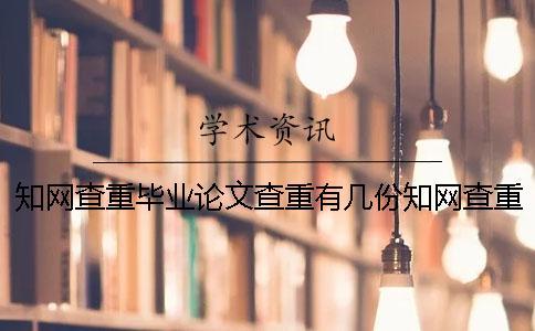 知網(wǎng)查重畢業(yè)論文查重有幾份知網(wǎng)查重檢測(cè)報(bào)告？