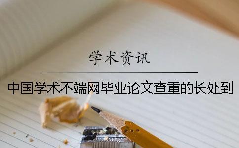 中國(guó)學(xué)術(shù)不端網(wǎng)畢業(yè)論文查重的長(zhǎng)處到底是怎么回事？